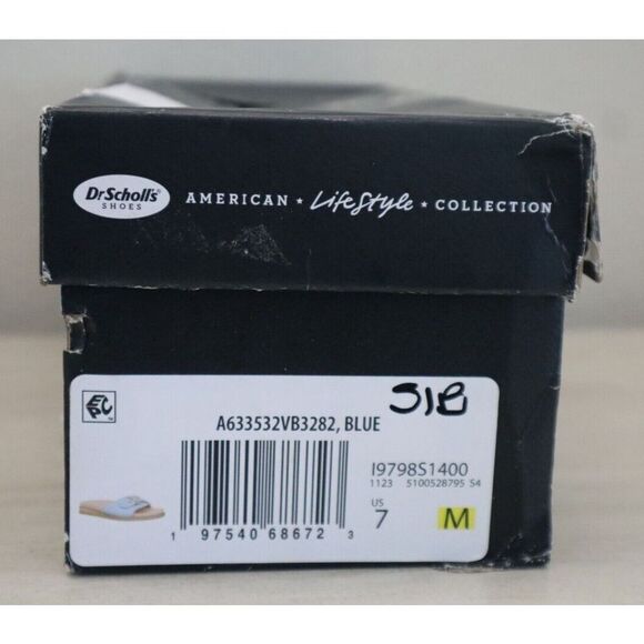 Dr. Scholl's Women's Sz 7M Summer Blue Island Icon Buckle Slide Sandals SIB - Picture 10 of 11